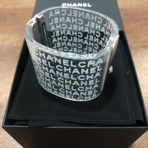Large CHANEL Clear Resin Cuff